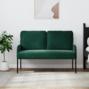 vidaXL Kanapék párnával 110cm Sötétzöld Furnér