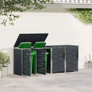 vidaXL Kerekes Hulladékgyűjtő Tárolás for 4 Bins 240L Antracitszürke