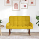 vidaXL Kétüléses Kanapé Sárga 115 x 61 x 87 cm Bársony