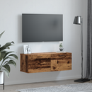 vidaXL Fali szekrény Öreg fa 100 x 36,5 x 35 cm Faanyag