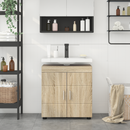 vidaXL Fürdőszobai Szekrény Szett TULUM Sonoma tölgy 60 x 34 x 63 cm