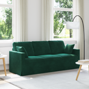 vidaXL Kanapé Sötétzöld 198 x 78 x 80 cm Bársony