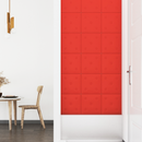 vidaXL Fali Fejtámla 12 pcs Piros 30 x 30 cm Műbőr