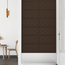 vidaXL Fali Fejtámla 12 pcs Barna 60 x 30 cm Műbőr