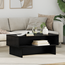 vidaXL Dohányzóasztal Fekete tölgy 80 x 46 x 35 cm Faanyag