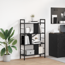 vidaXL Könyvespolc Fekete tölgy 75 x 30 x 123,5 cm Faanyag