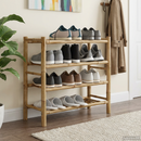 vidaXL Cipőtartó polcokkal Természetes 68 x 28 x 63 cm Bambusz