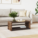vidaXL Dohányzóasztal Természetes 90 x 45 x 35 cm Tömör Mahagóni Fa