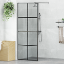 vidaXL Walk-in zuhanyfal Fekete 80 x 195 cm edzett üveg