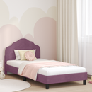vidaXL Gyerekágy kerettel fejtámlával Lila 80 x 200 cm Bársony