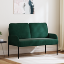 vidaXL Kanapék párnával 110cm Sötétzöld Furnér