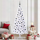 vidaXL Mű karácsonyfa 300 LED-del állvánnyal Fehér 210 cm PVC és Acél