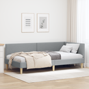 vidaXL Sarokágy keret Világosszürke 90 cm x 200 cm Szövet és Plywood