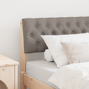 vidaXL Kárpitozott fejtámla Tópszínű 90 cm Tömör fenyőfa
