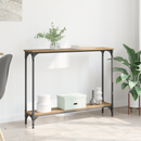 vidaXL Konzolasztal polcokkal Artisan tölgy 100 x 22,5 x 75 cm Faanyag
