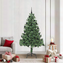 vidaXL Karácsonyfa 300 LED-del állvánnyal Zöld 210 cm PVC