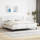vidaXL Ágykeret fejtámlával Fehér 180 x 200 cm Műbőr