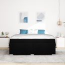 vidaXL Ágykeret matracmal Fekete 180 x 200 cm szövet