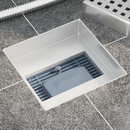 vidaXL Pöttyös zuhanylefolyó Ezüst 15 x 15 cm Rozsdamentes acél 304