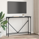 vidaXL Konzolasztal Fekete tölgy 102 x 23 x 75 cm Faanyag