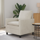 vidaXL Kanapé Krémszínű 76 x 81 x 87,5 cm Bársony