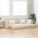 vidaXL Kanapéágy Krém 245 x 78 x 77 cm szövet