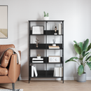 vidaXL Könyvespolc Fekete tölgy 82 x 32 x 144,5 cm Faanyag