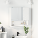 vidaXL Tükörszekrény Falra szerelhető Fehér 59 x 17 x 55 cm Faanyag