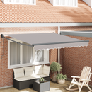 vidaXL Behúzható napellenző Világosszürke 300 x 250 x 165 cm