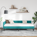 vidaXL Sarokágy keret fejtámlával Türkiz 80 cm x 200 cm Bársony