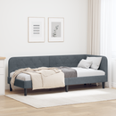 vidaXL Sarokágy keret Sötétszürke 80 x 200 cm Bársony