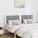 vidaXL Kárpitozott fejtámla fejtámlával Fehér 150 cm Tömör fenyőfa