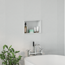 vidaXL Zuhany Niche Fehér 30 x 20 x 9,5 cm Rozsdamentes acél