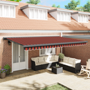 vidaXL Behúzható napellenző Narancs és Barna 500 x 300 x 165 cm