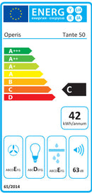 OPERIS TANTE 50 fehér szabadonálló páraelszívó