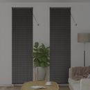 vidaXL Zsalugáter Redőnyök Fekete 220 x 55 cm Alumínium