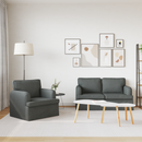 vidaXL Kanapé Szett 2 pcs Sötétszürke 144 x 80 x 85 cm szövet