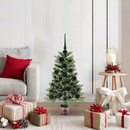 vidaXL Karácsonyfa 150 LED-del állvánnyal Zöld 90 cm PE