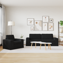 vidaXL Kanapé Szett 2 pcs Fekete 222 x 80 x 82 cm szövet