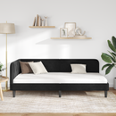 vidaXL Sarokágy keret Fekete 100 x 200 cm Bársony