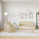 vidaXL Kanapé Szett 2 pcs Krém 158 x 78 x 80 cm szövet