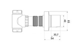 CeraStyle SQUARE ECO hidegvizes bidé csaptelep - falsík alatti - 1/2&quot;