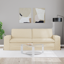 vidaXL Kanapé Krém 222 x 80 x 82 cm szövet