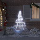 vidaXL LED Karácsonyfák talajráccsal Hideg fehér 182 cm Fém