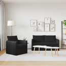 vidaXL Kanapé Szett 2 pcs Fekete 156 x 82 x 85 cm Szövet