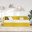 vidaXL Sarokágy keret Sárga 80 x 200 cm Bársony