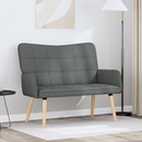 vidaXL Kétüléses Kanapé Sötétszürke 115 x 61 x 87 cm Szövet