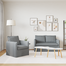 vidaXL Kanapé Szett 2 pcs Világosszürke 136 x 82 x 85 cm Szövet