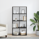 vidaXL Könyvespolc Fekete tölgy 69,5 x 29 x 137,5 cm Faanyag