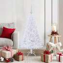 vidaXL Mű karácsonyfa 150 LED-del állvánnyal Fehér 120 cm PVC és Acél